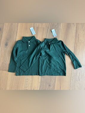 Lot of XS(4/5) Boys Uniform Long Sleeve Polos - NEW WITH TAGS